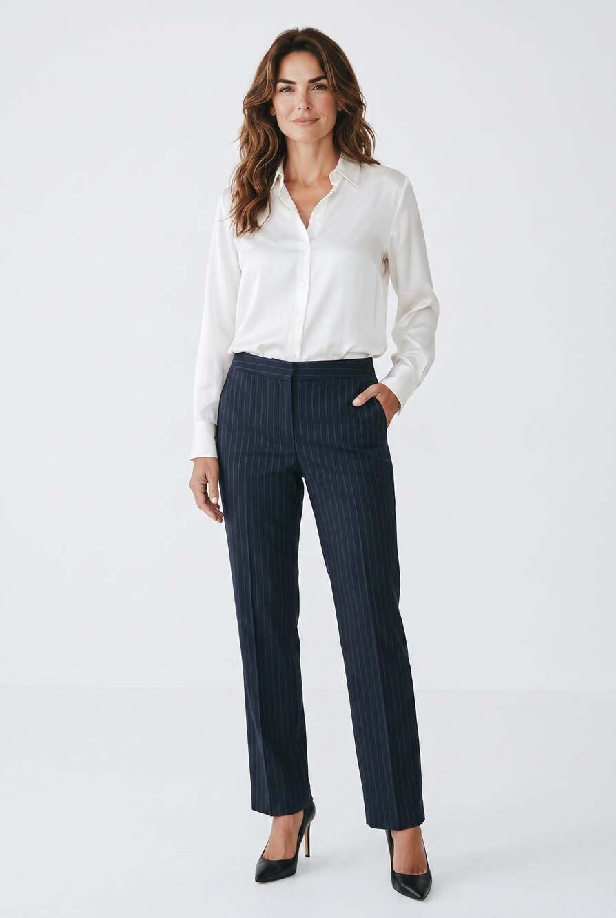 Ellen Tracy Linda Trouser Pinstripe Pants Size 4